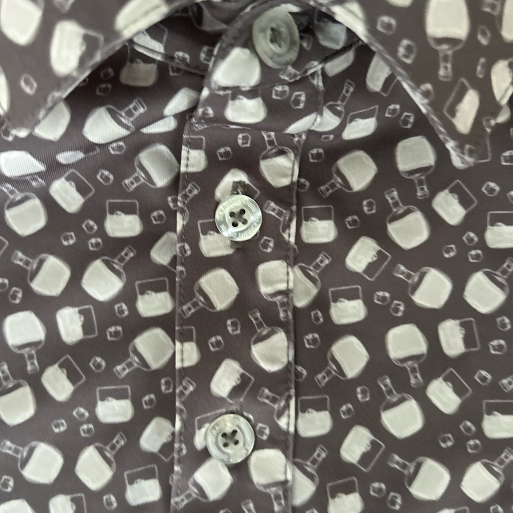 Stylish Gray Patterned Men's Shirt